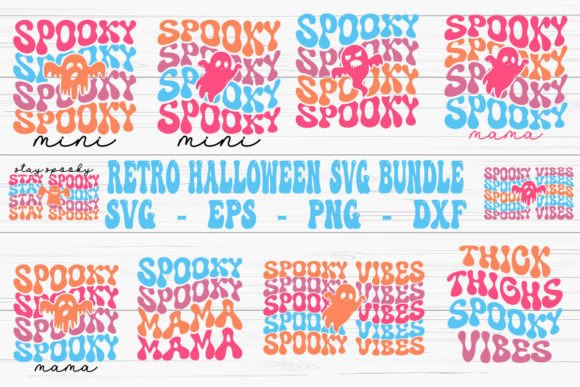 Download Retro Halloween Svg Bundle, T-shirts - Retro halloween svg Collection