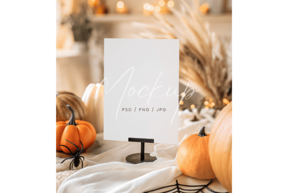 Download Halloween Party Table Sign Mockup - Premium Bundle