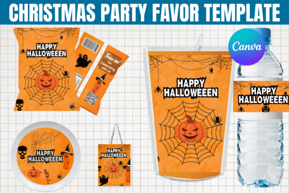 Download Halloween Party Favor Canva Template - Premium Bundle