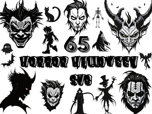 Download 65 Horror Halloween SVG Bundle - Premium Resources