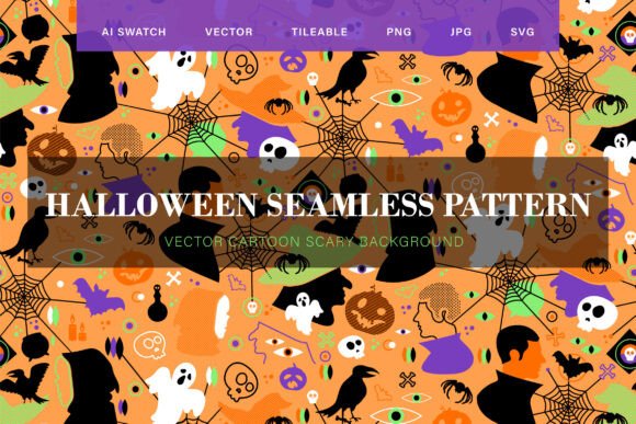 Download Halloween Party Seamless Pattern - Halloween party Collection