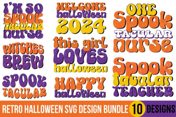 Download Retro Halloween Svg Design Bundle - Retro halloween svg Collection