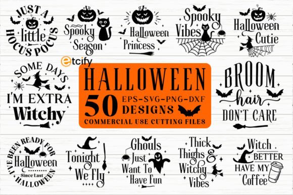 Download Vintage Halloween SVG Bundle, Round Sign - Premium Resources