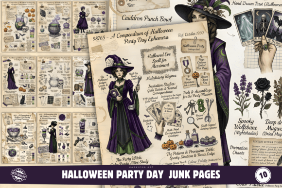 Download Halloween Party Day Junk Journal - Premium Resources